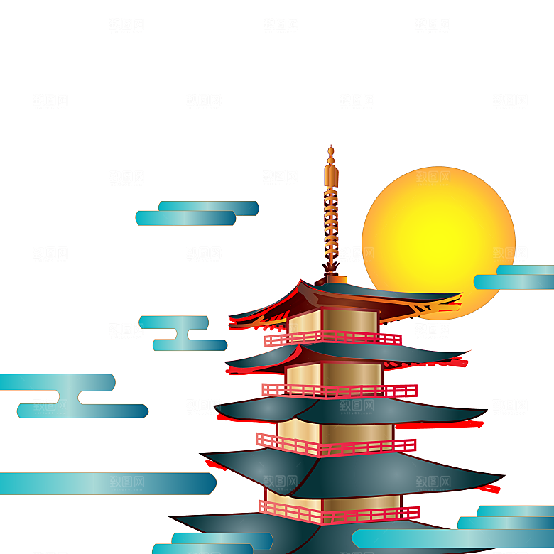 旅行日本楼白云塔楼