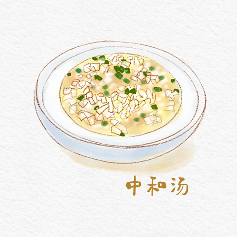 八大菜系徽菜水彩手绘美食插画