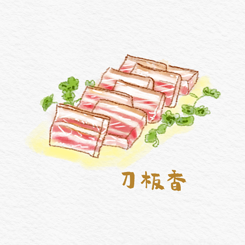 八大菜系徽菜水彩手绘美食插画