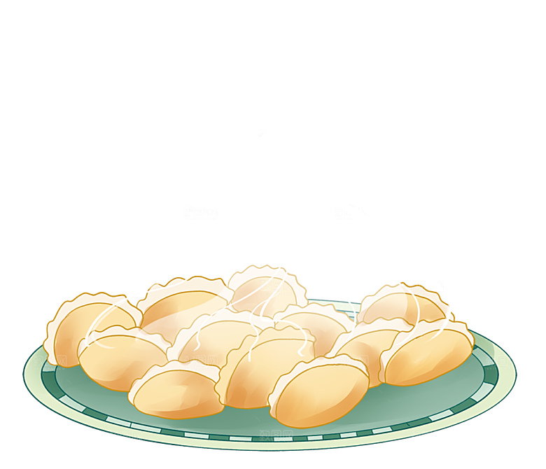 国潮美食热气饺子食物