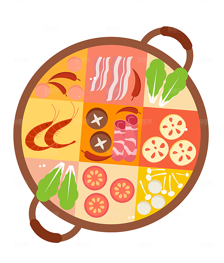国潮重庆成都火锅美食