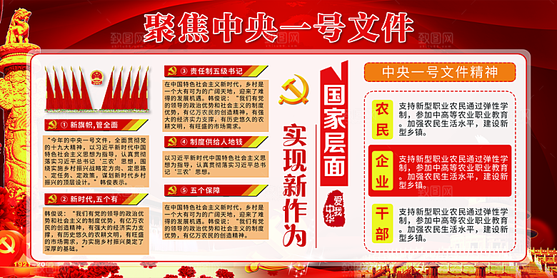乡村振兴党建展板