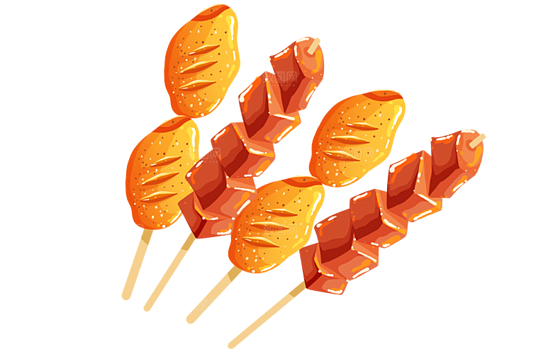 夏季大排档美食烧烤