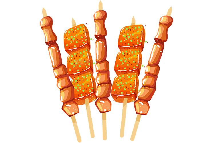 夏季大排档美食烧烤