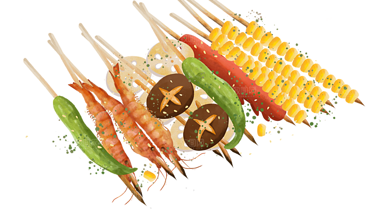 宵夜美食烧烤炎热
