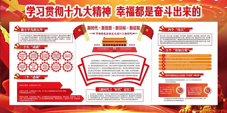 幸福都是奋斗出来的展板