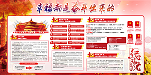 幸福都是奋斗出来的展板