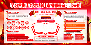 幸福都是奋斗出来的展板