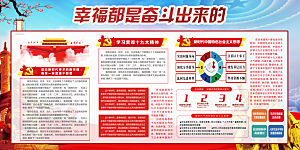 幸福都是奋斗出来的展板