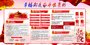 幸福都是奋斗出来的展板