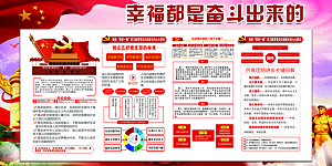 幸福都是奋斗出来的展板