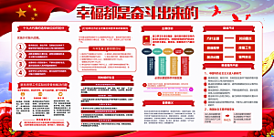 幸福都是奋斗出来的展板