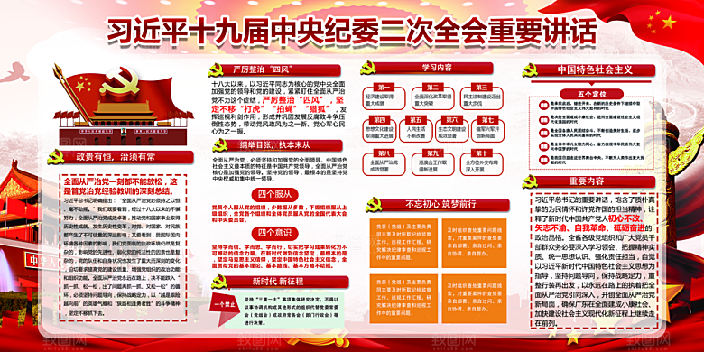 推动从严治党党建展板