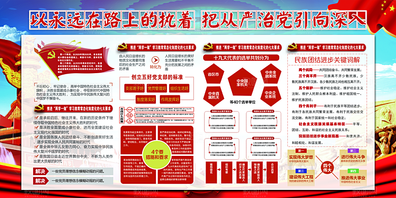 推动从严治党党建展板