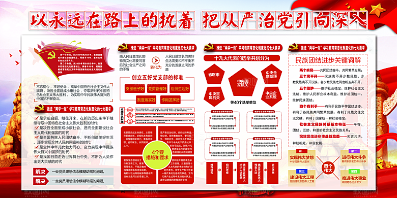 推动从严治党党建展板