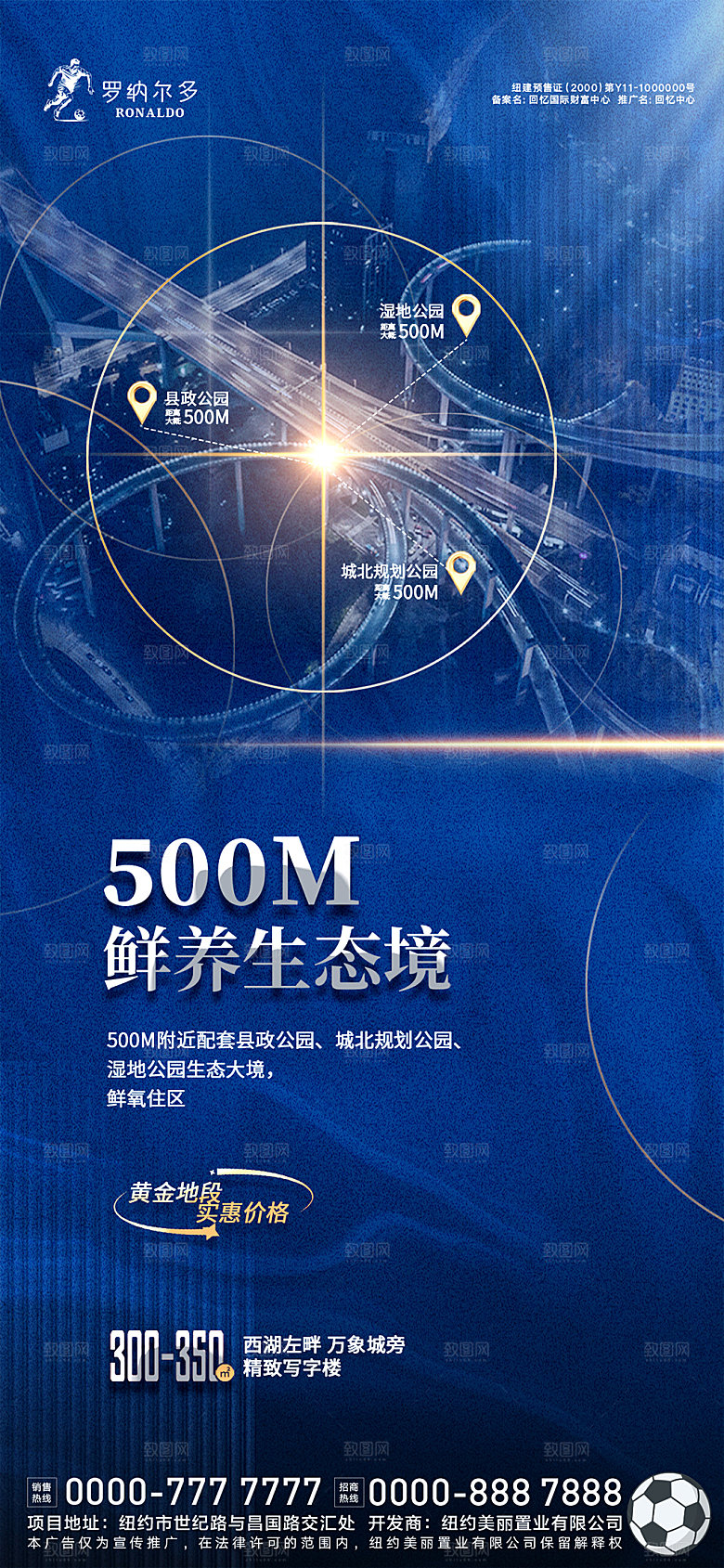 房地产地段地理位置价值点海报