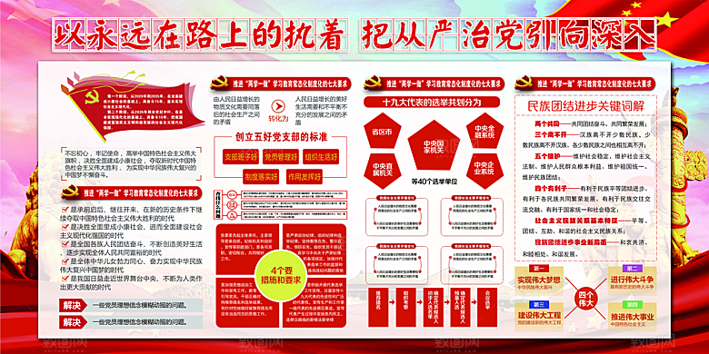 推动从严治党党建展板