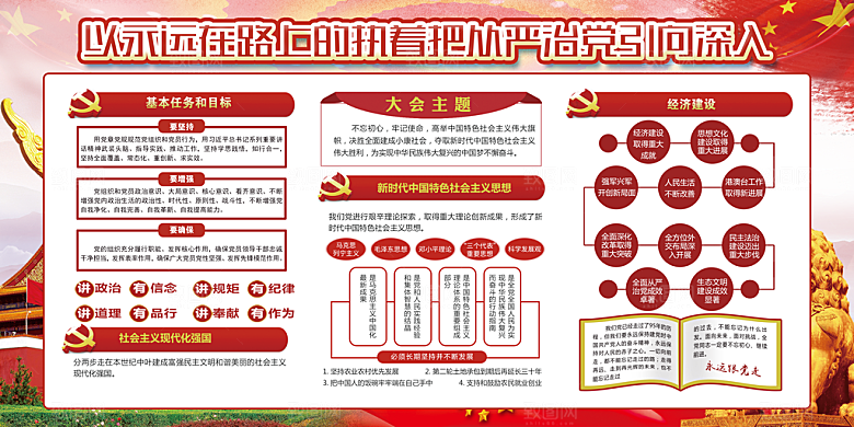 推动从严治党党建展板