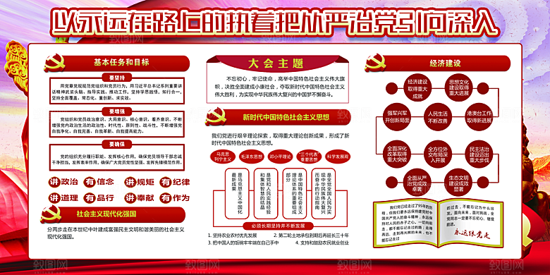 推动从严治党党建展板
