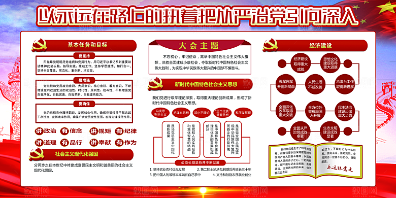 推动从严治党党建展板