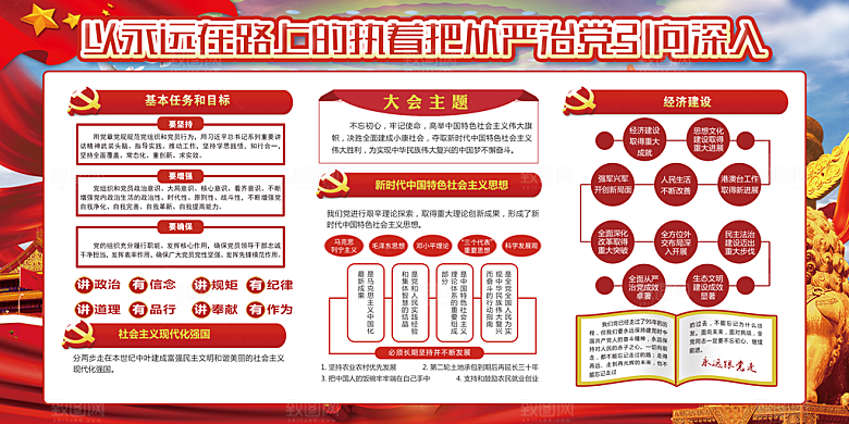 推动从严治党党建展板