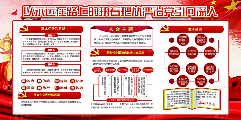 推动从严治党党建展板