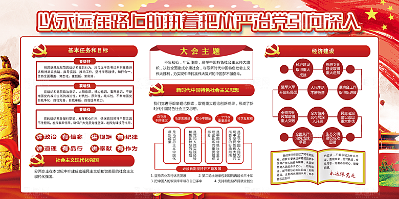 推动从严治党党建展板