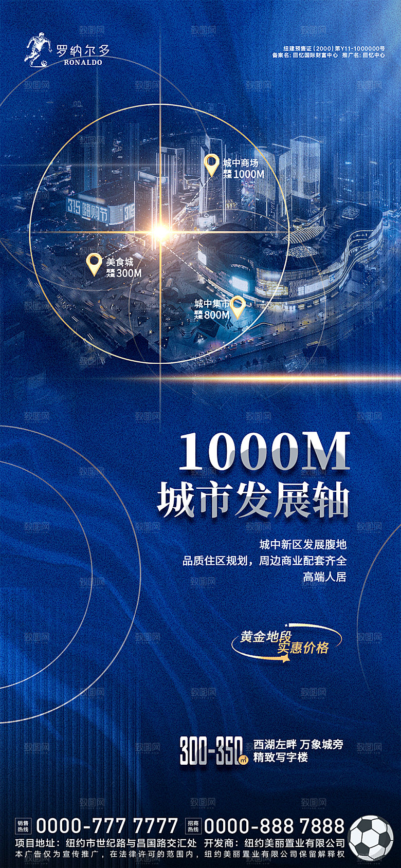 房地产地段地理位置价值点海报