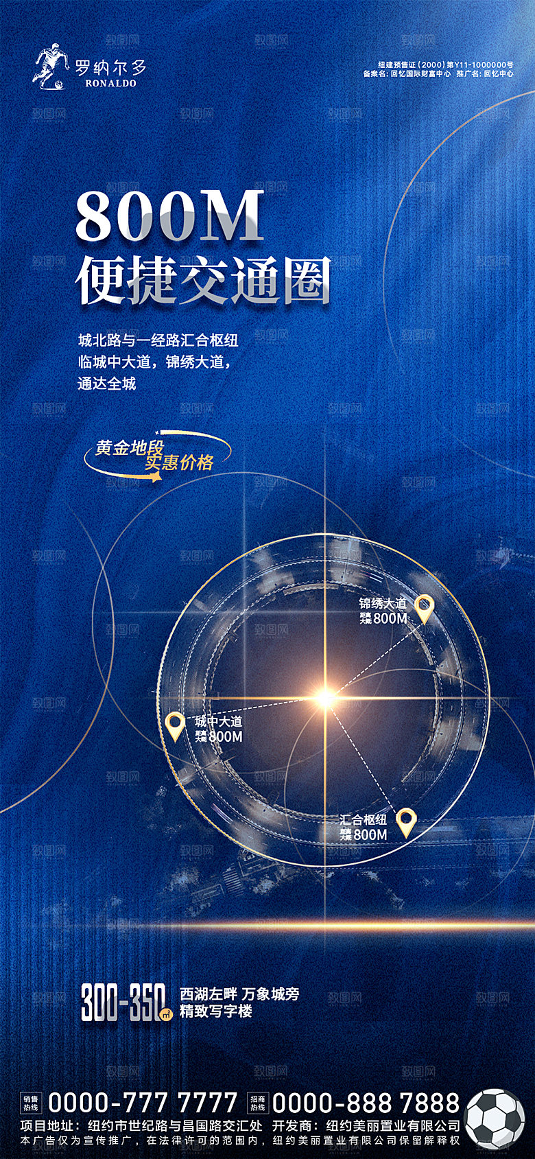 房地产地段地理位置价值点海报