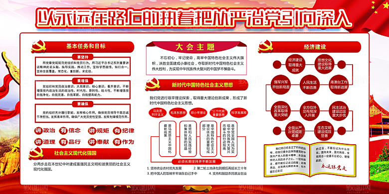 推动从严治党党建展板