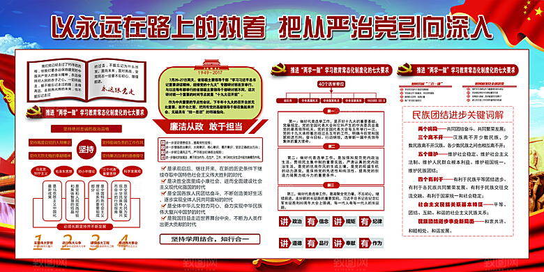 推动从严治党党建展板
