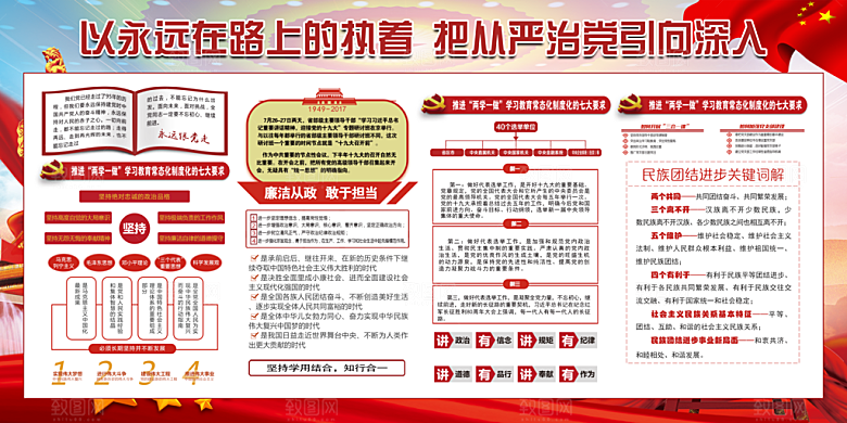 推动从严治党党建展板