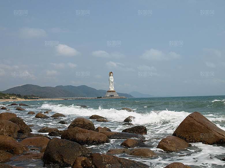海南三亚南山寺南海观音