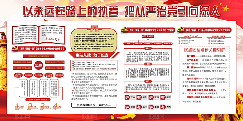 推动从严治党党建展板