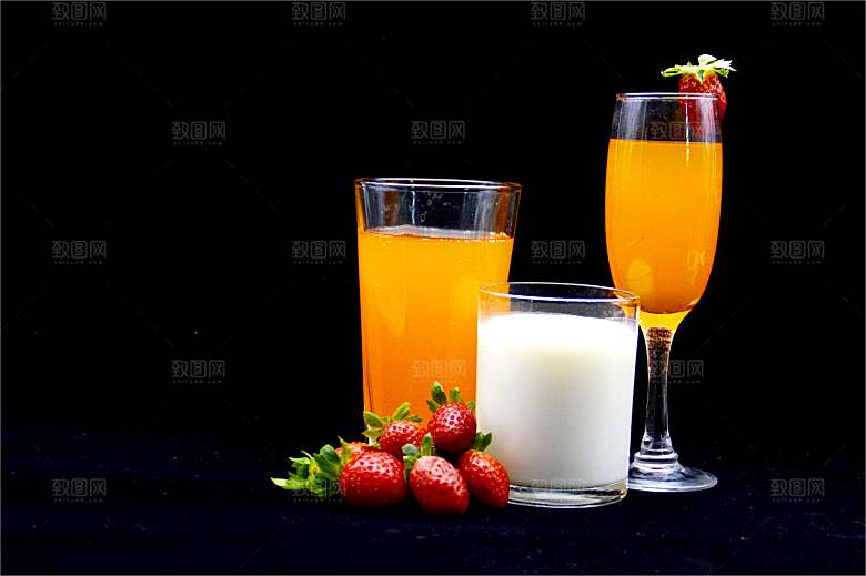 水果果汁杯子玻璃杯