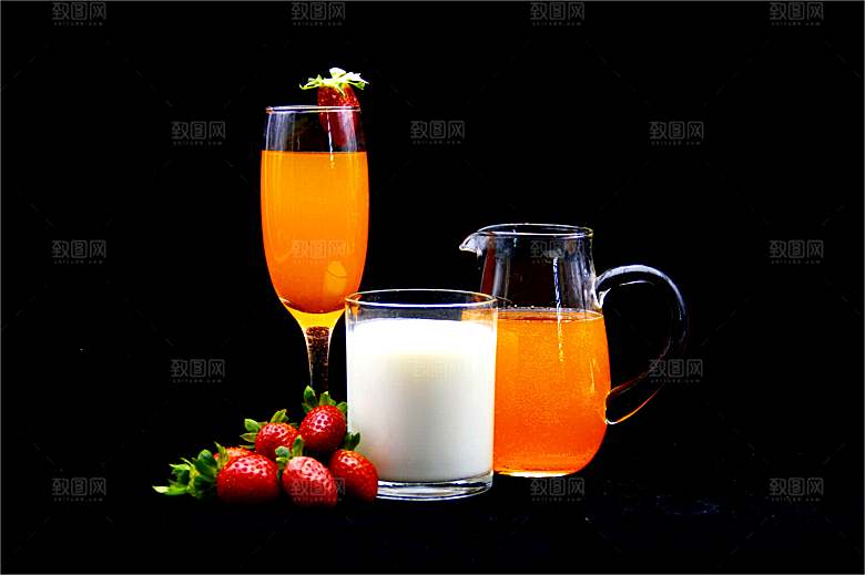 水果果汁杯子玻璃杯