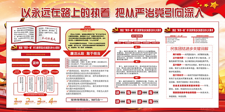 推动从严治党党建展板