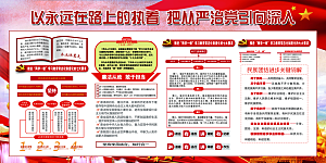 推动从严治党党建展板