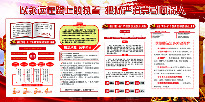 推动从严治党党建展板