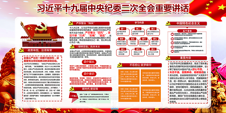 推动从严治党党建展板