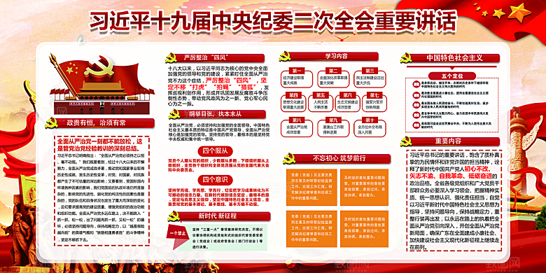 推动从严治党党建展板
