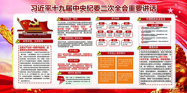 推动从严治党党建展板