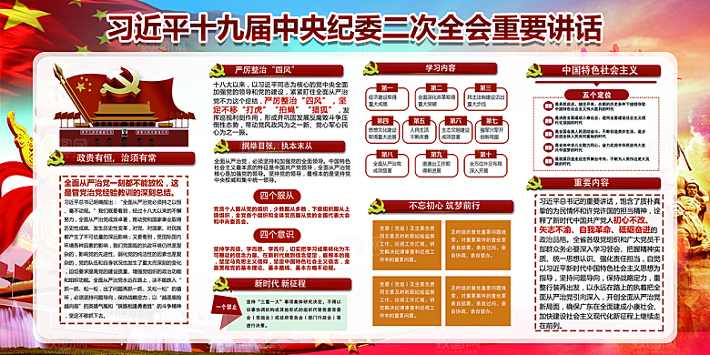 推动从严治党党建展板
