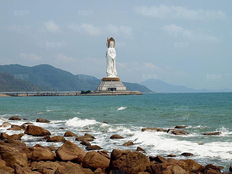 海南三亚南山寺南海观音