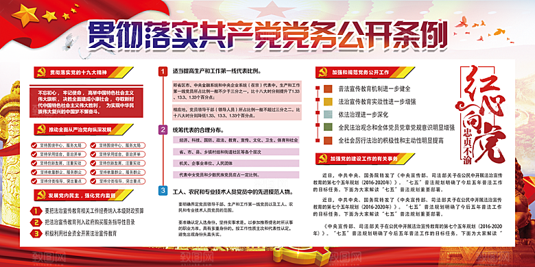 党务公开条例党建展板