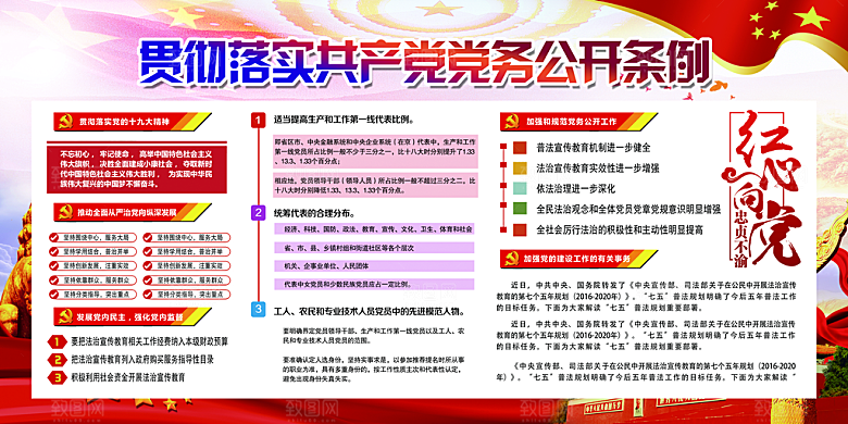 党务公开条例党建展板