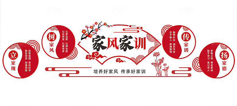家风家训党建文化墙