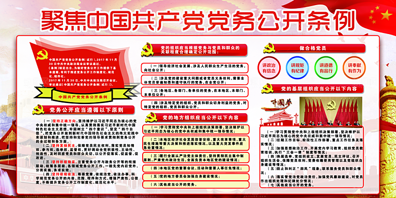 党务公开条例党建展板