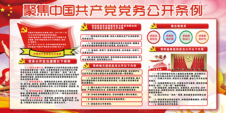 党务公开条例党建展板