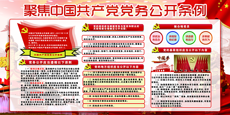 党务公开条例党建展板